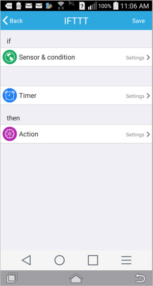 start of IFTTT skylight event action sequence